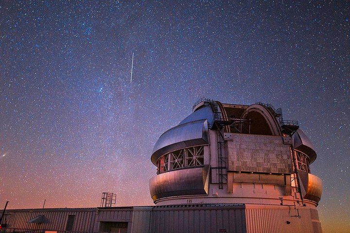 Observatory telescope starlit sky